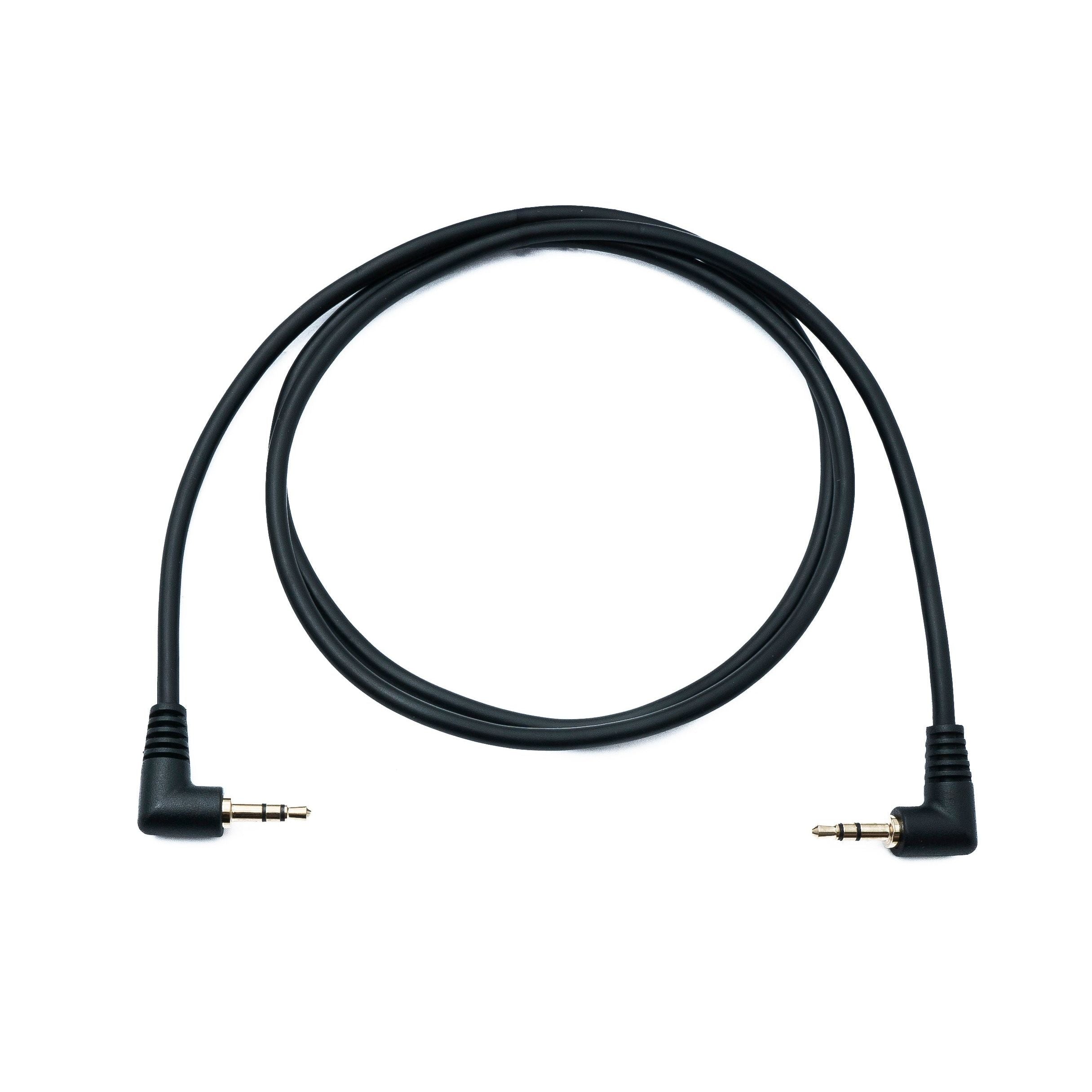 SYSTEM-S Audio Klinke Kabel 100 cm 3,5 mm 3 polig Stecker zu Stecker Winkel AUX