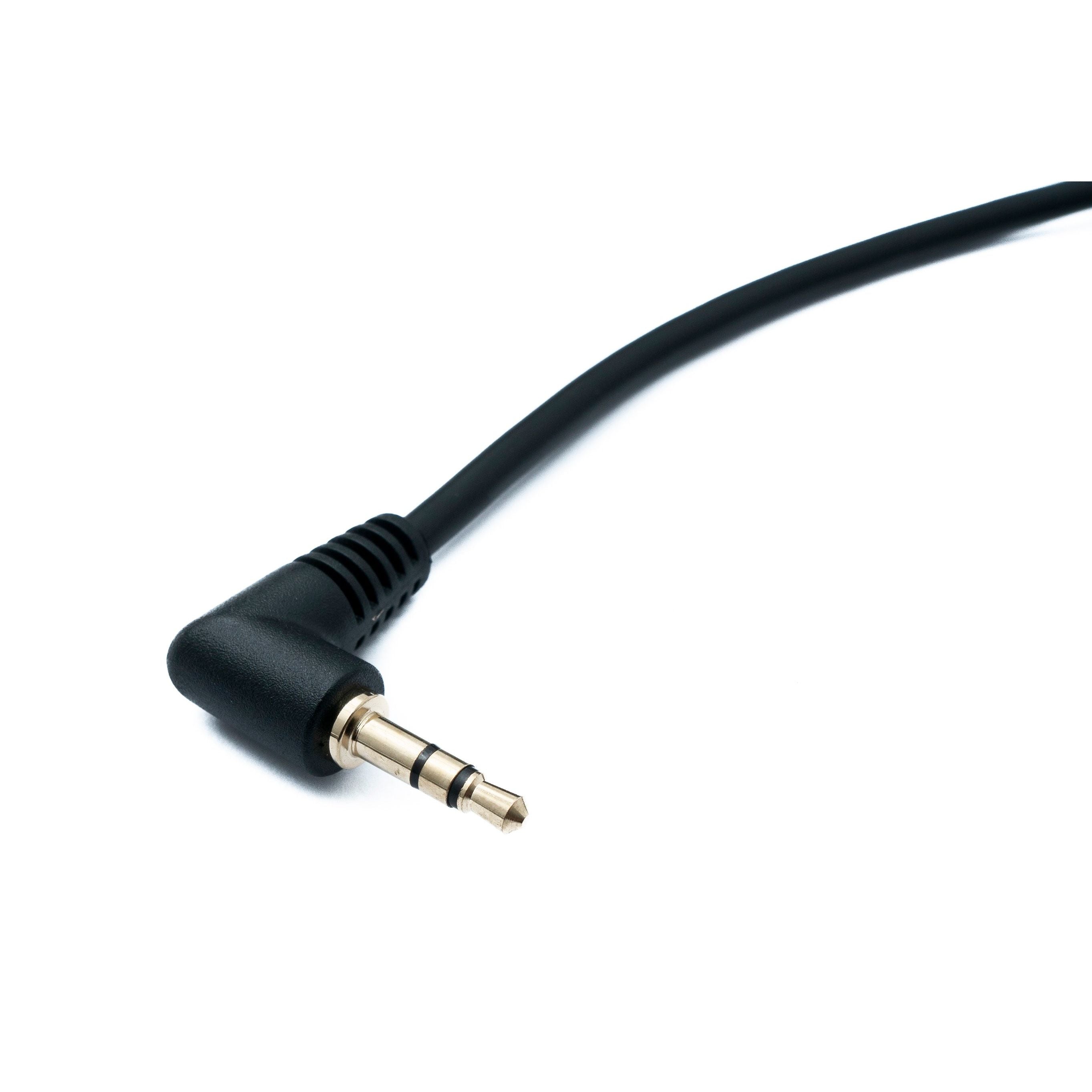 SYSTEM-S Audio Klinke Kabel 100 cm 3,5 mm 3 polig Stecker zu Stecker Winkel AUX