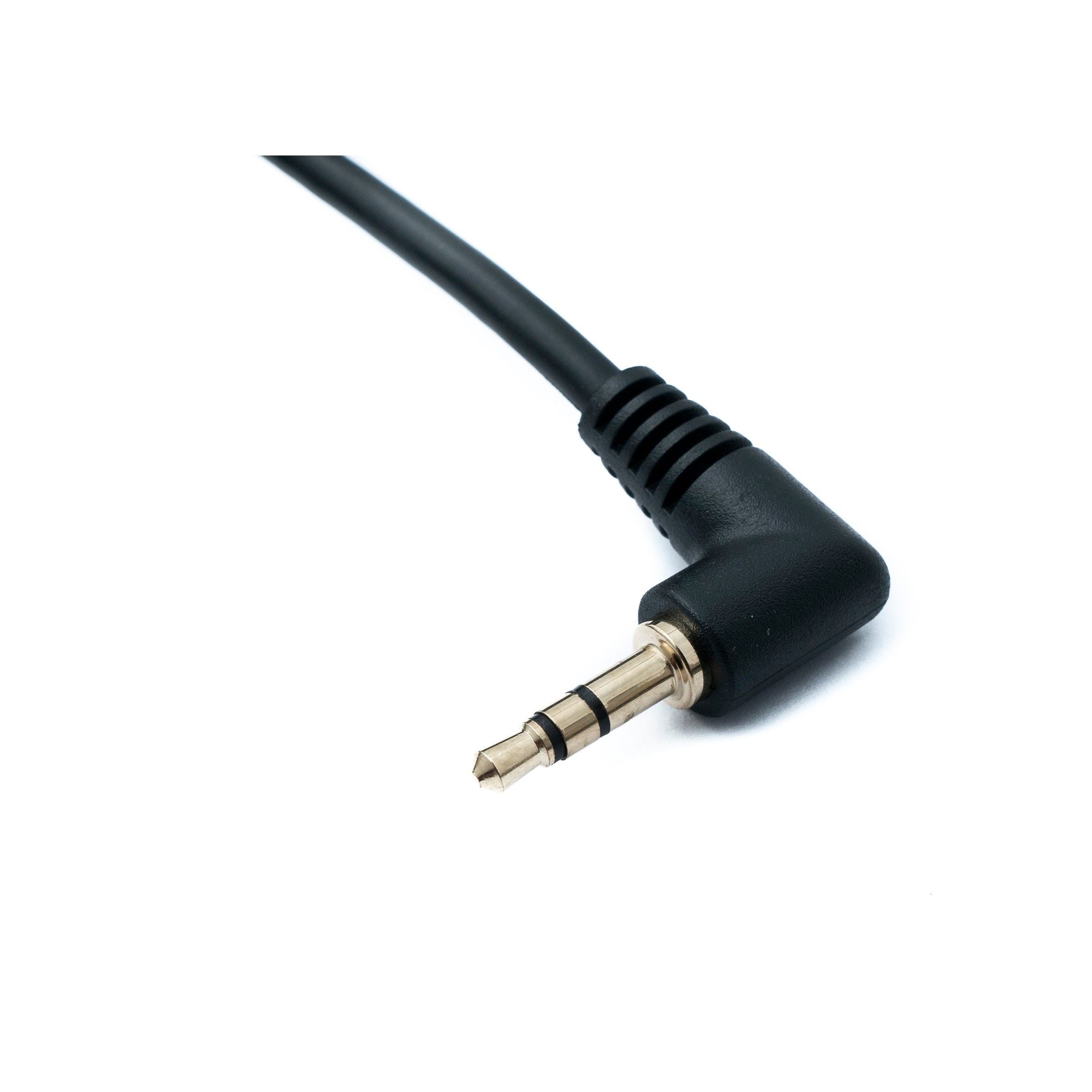 SYSTEM-S Audio Klinke Kabel 100 cm 3,5 mm 3 polig Stecker zu Stecker Winkel AUX