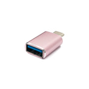 SYSTEM-S USB C Adapter Pink USB 3.1 Typ C Stecker Zu USB A Buchse 5 Gigabit Pro Sekunde 100 W