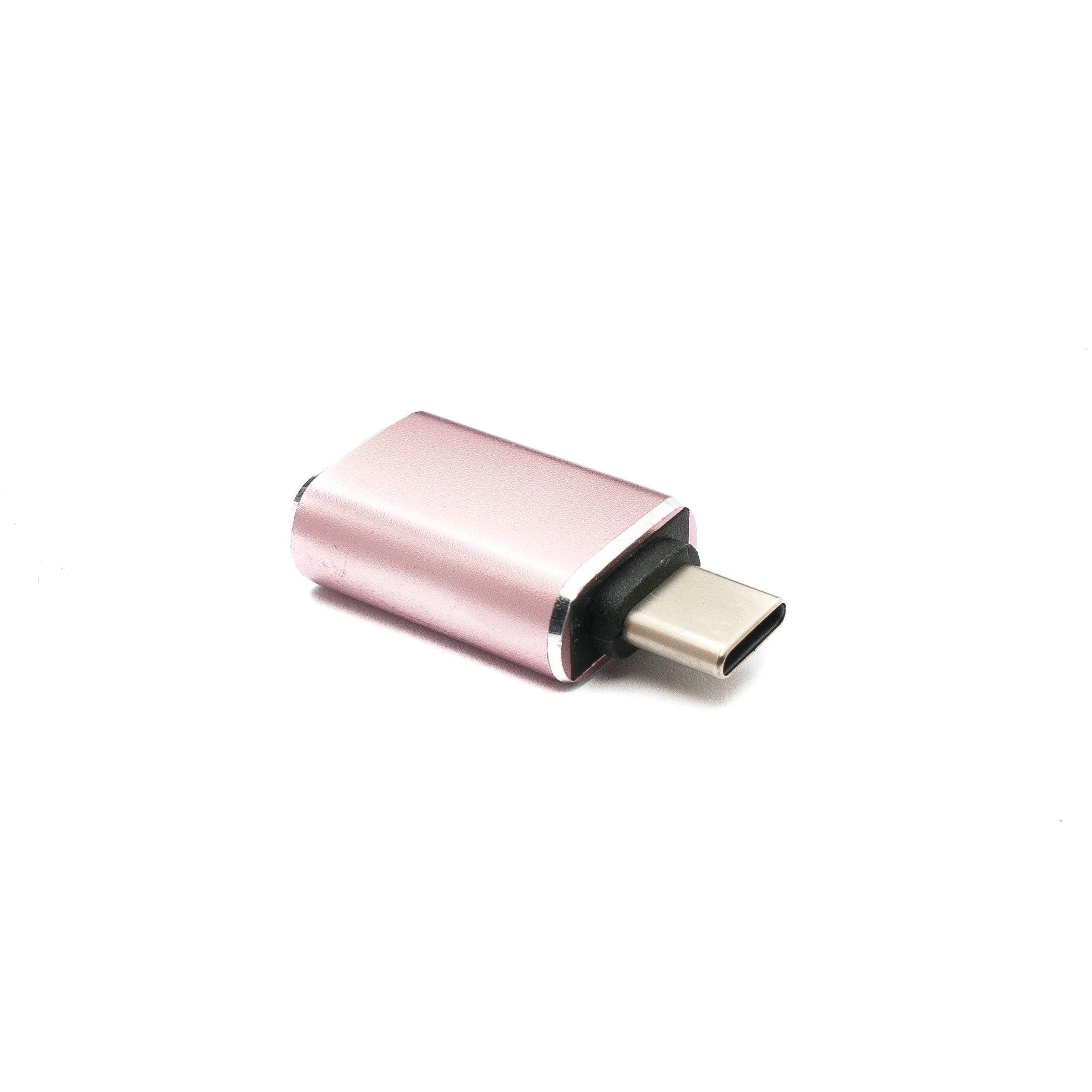 SYSTEM-S USB C Adapter Pink USB 3.1 Typ C Stecker Zu USB A Buchse 5 Gigabit Pro Sekunde 100 W