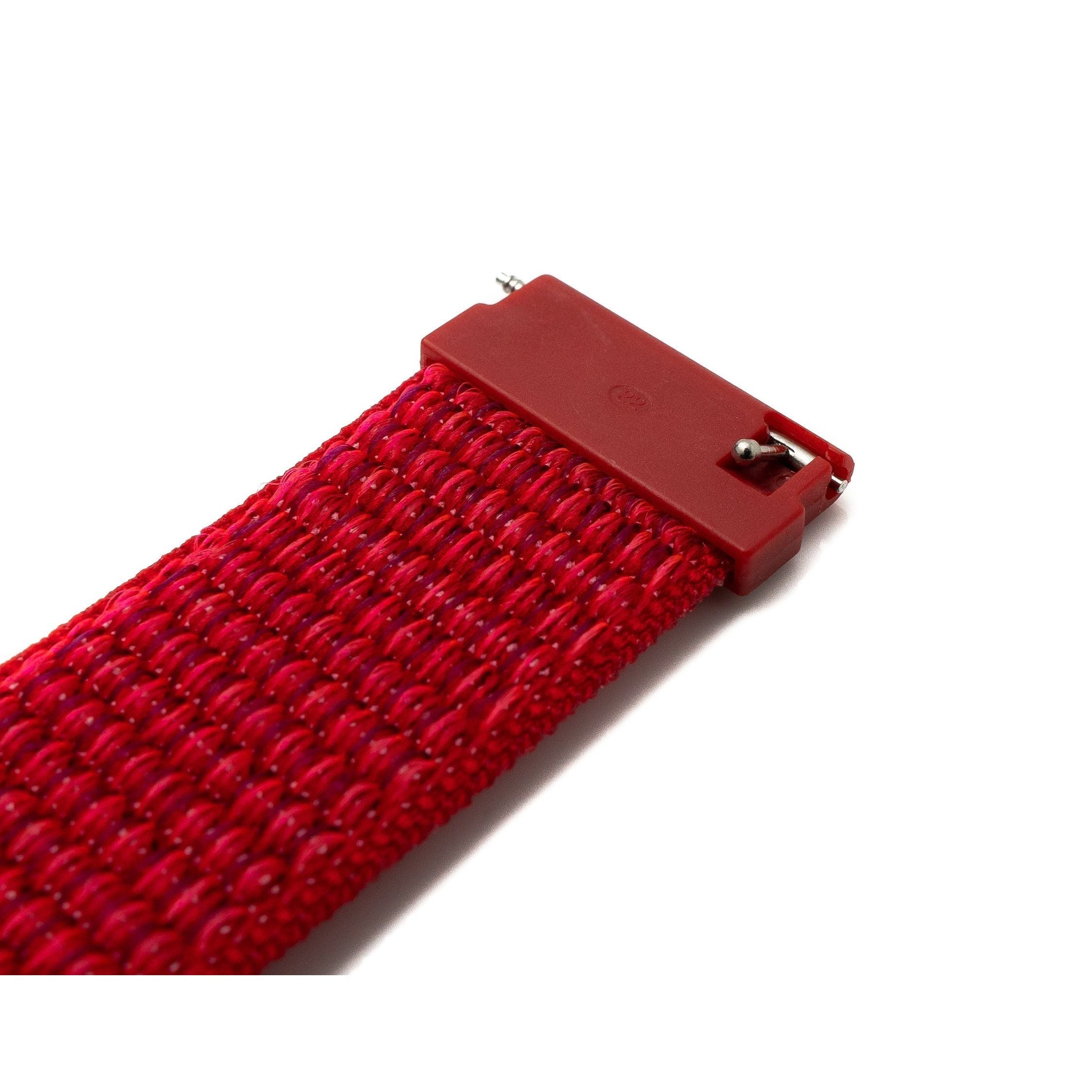 Rotes 22mm Nylon Armband Passgenau Für Fitbit Versa 2 Und Versa Lite Leicht Bequem