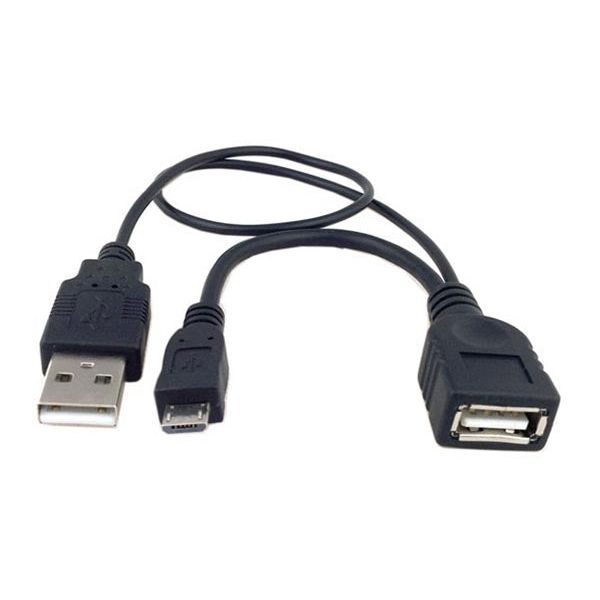 Systemhaus Zakaria 2 In 1 OTG USB A zu Micro USB Kabel 30 cm Datentransfer Vielseitige Nutzung