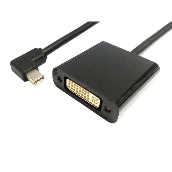 System-S Adapter Kurz Kabel DVI zu Mini DisplayPort Gewinkelt 90° Winkel 20 cm