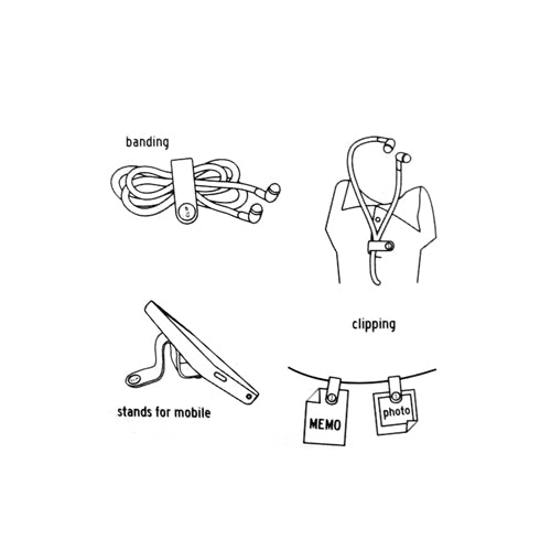 Magnet Clip Kabelbinder Kabelclip Für Kopfhörer Earphones Weiß Kabelmanagement Organizer