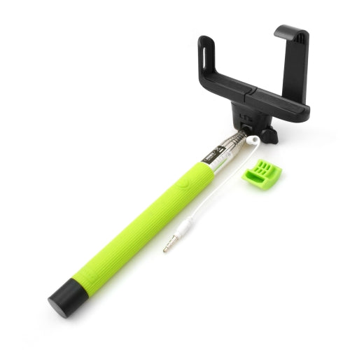 Universeller Monopod Selfie-Stick Grün Mit Fernauslöser 3,5mm Klinke Für iPhone Und Kamera