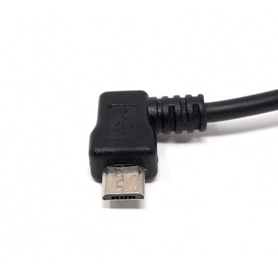 Micro USB 2.0 Kabel 50 cm mit 90 Grad Linkswinkelstecker USB A zu Micro B Daten und Ladekabel