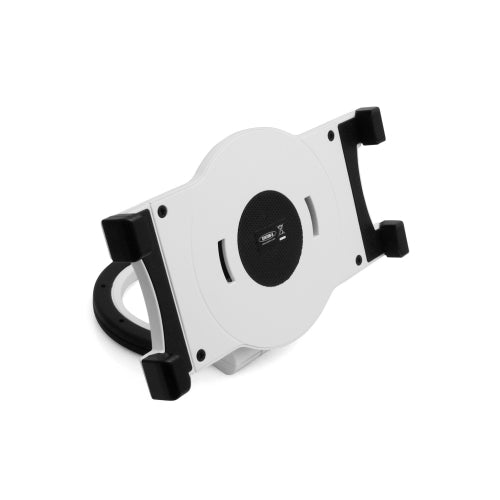 Aidata Universal Kombi Set Neigungsverstellbarer 360° Rotation Schreibtisch Desktop Ständer Halterung und Sockel Basis 360° drehbar Fuß für Tablet PC eBook Reader 17 - 19,5 cm weiß