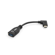 System-S OTG Adapter USB A 3.0 Weiblich Zu USB C 3.1 Männlich 90 Grad Winkelstecker Kabel 11 cm