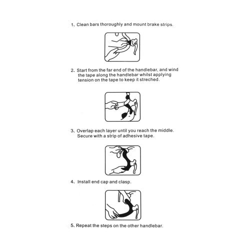 System-S 2er Set Lenkradband Lenkerband Lenker Band Rennrad mit 2 Endstopfen in Schwarz