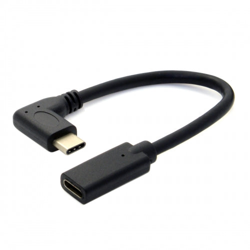 USB C Verlängerungskabel 90 Grad Rechtswinkel Weiblich Zu Männlich USB 3.1 Type C Gen 2 20 cm