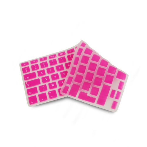 Silikon Tastaturabdeckung AZERTY Pink Für MacBook Pro Und Air Schutz Vor Fingerabdrücke Staub