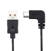 USB 3.1 Typ C 90 Grad Winkelkabel Zum USB Typ A 2.0 Kabel Schwarz 120 cm Hochwertiges Datenkabel