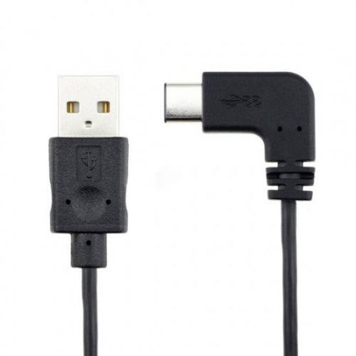 USB 3.1 Typ C 90 Grad Winkelkabel Zum USB Typ A 2.0 Kabel Schwarz 120 cm Hochwertiges Datenkabel