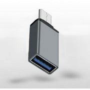 USB OTG Type C 3.1 Auf USB A 3.0 Grau Adapter Schneller Datentransfer Und Gleichzeitiges Aufladen