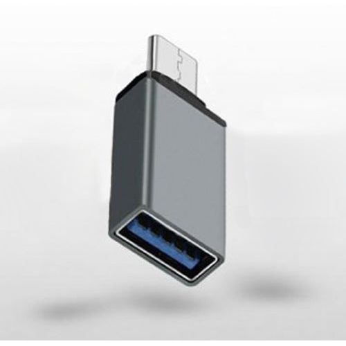 USB OTG Type C 3.1 Auf USB A 3.0 Grau Adapter Schneller Datentransfer Und Gleichzeitiges Aufladen