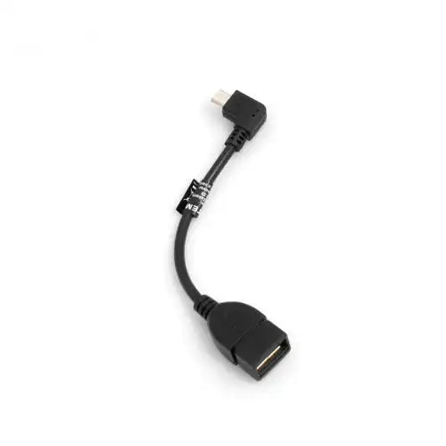 Systemhaus Zakaria SYSTEM-S USB A Auf Micro USB OTG Kabel 90 Grad Linksgewinkelt Kurzkabel 13,5 cm