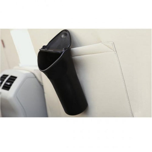 SYSTEM-S Auto KFZ Mini Abfalleimer Mit Deckel Schwarz Kompaktes Fahrzeug Mülleimer Organizer