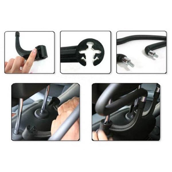 SYSTEM-S Universal KFZ Auto Kleiderbügel Autokleiderbügel Kopfstützenhalterung Haken Kleiderhaken