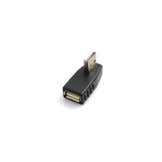 SYSTEM-S USB Typ A Buchse auf USB Typ A Stecker 90° Rechts Gewinkelt Winkelstecker Adapter