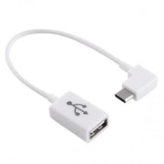 Kompaktes USB C Kabel 18 cm Winkel Auf USB A Buchse Weiß Typ C Stecker Zu USB 2.0