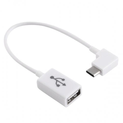 Kompaktes USB C Kabel 18 cm Winkel Auf USB A Buchse Weiß Typ C Stecker Zu USB 2.0