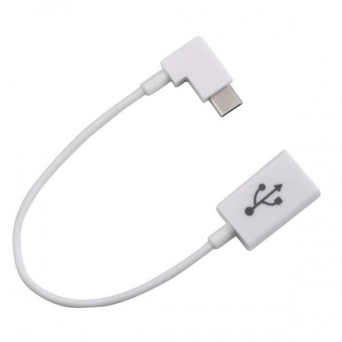 Kompaktes USB C Kabel 18 cm Winkel Auf USB A Buchse Weiß Typ C Stecker Zu USB 2.0