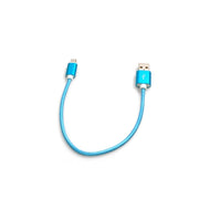 SystemS Micro USB Kabel Zu USB A 2.0 Adapter 25 cm Nylon Geflochten Blau Datenübertragung Und Laden