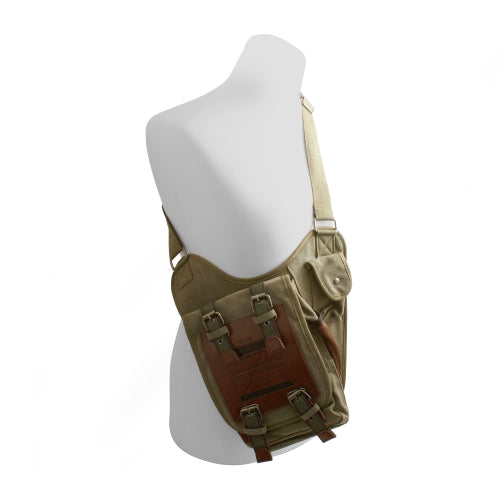 SYSTEM-S Universal Tasche Unterarm Tasche Umhängetasche Schultertasche mit 7 Fächern in Grün