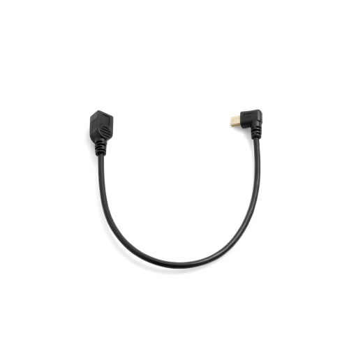System-S Mini USB Kabel Mit Links Gewinkeltem Winkelstecker - Praktische Datenübertragung Und Aufladen 25 cm