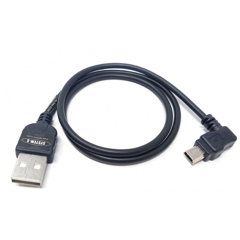 USB A Auf Mini USB Kabel 50 cm Mit 90 Grad Winkelstecker Für Enge Platzverhältnisse