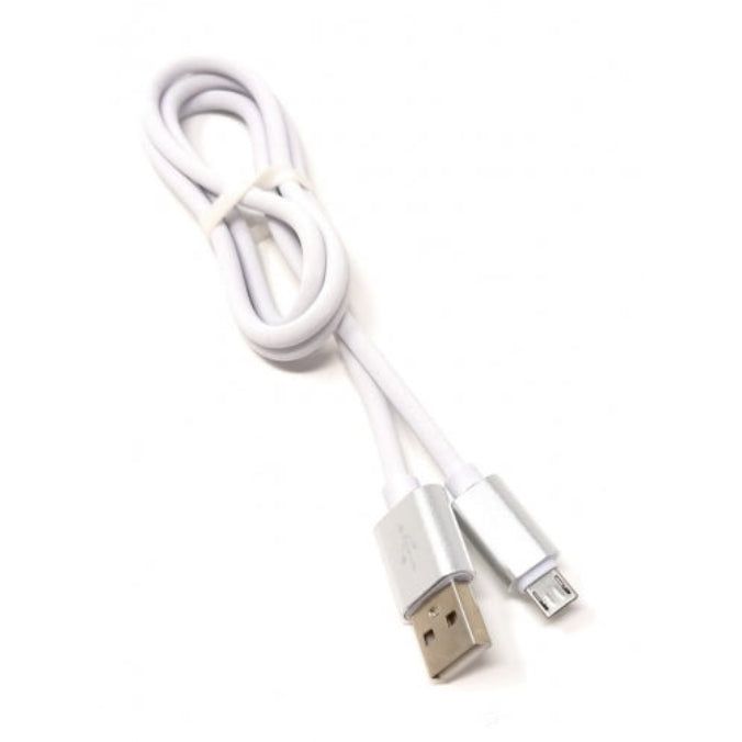 USB Kabel Micro zu Typ A 90 cm Weiss High Speed Quick Charge 6 5A Max Lade und Datentransfer