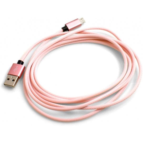 System S Micro USB 2.0 Kabel 200 Cm Geflochtene Nylon Ummantelung Pink Sehr Flexibel Langlebig