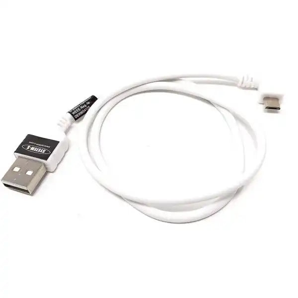 System-S USB A Stecker zu USB 2.0 Micro B Stecker 50 cm Kabel 90° Links Gewinkelt