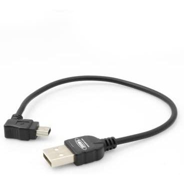 Mini USB Kabel 90 Grad Linkswinkel 20 cm Praktische Ladelösung für Navigationsgeräte und USB Geräte