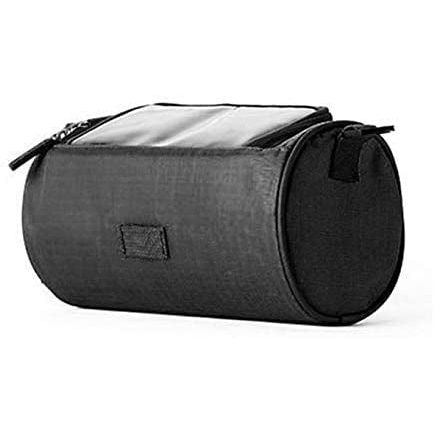 SYSTEM-S 2in1 Lenkertasche Fahrradhalterung Fahrradtasche Schultertasche Schutzhülle für 4,8 Zoll inch Geräte Smartphones in schwarz