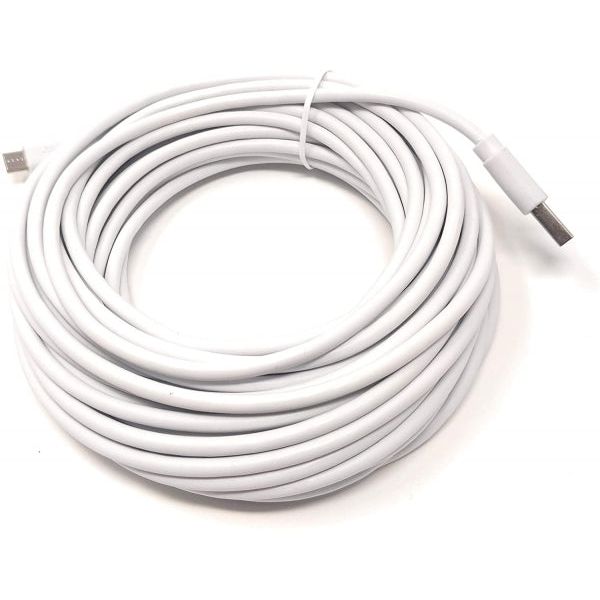 System-S USB 2.0 Kabel Micro B Auf Typ A Stecker Weiß 13 m Lang Lade Und Datenkabel