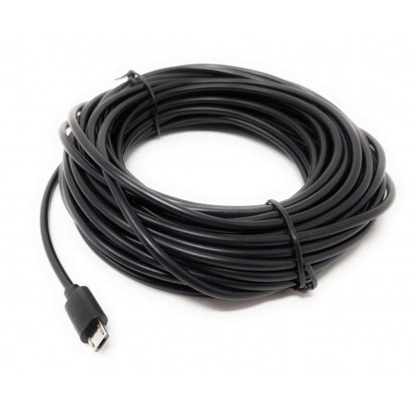 SYSTEM-S USB 2.0 Kabel 13 m Micro B Stecker zu Typ A Stecker in Schwarz