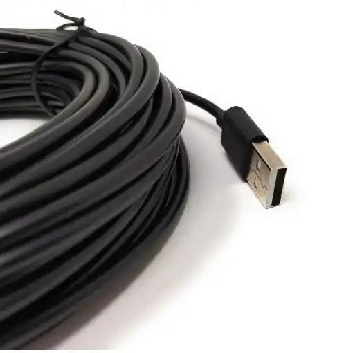 SYSTEM-S USB 2.0 Kabel 13 m Micro B Stecker zu Typ A Stecker in Schwarz