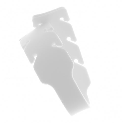 SYSTEM-S Maskenband 10 x Silikon  Gummiband Maskenverlängerung  mit Einstellschnallen in Weiß