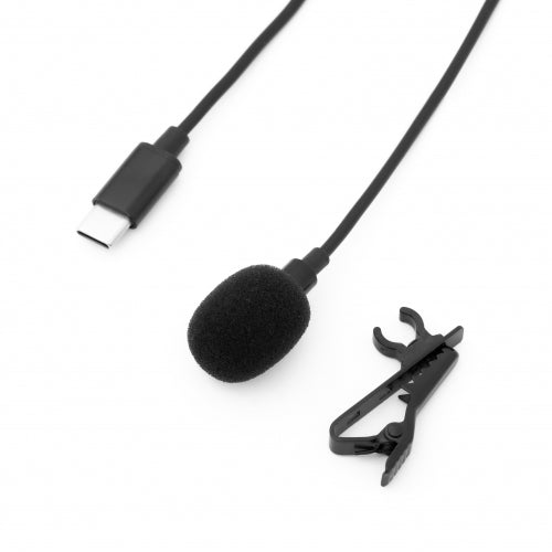 System-S USB Typ C Lavalier Mikrofon Für Interview YouTube Videokonferenz Podcast