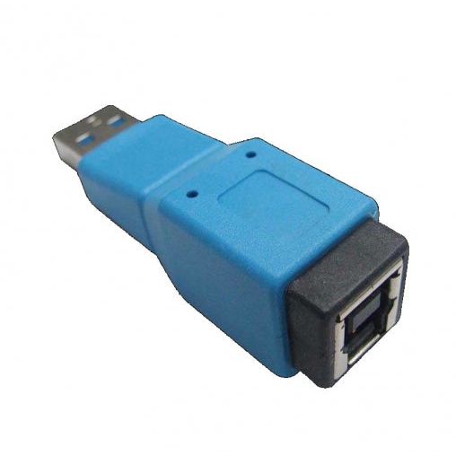 SYSTEM-S USB 3.0 Adapter Typ A Stecker zu Typ B Buchse Kabel in Blau