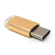 System-S USB C Zu Micro B Adapter Goldfarben USB 3.1 Highspeed Datenübertragung Bis 40 MB Pro Sekunde