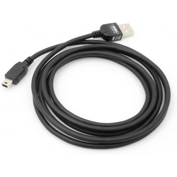 System-S USB A Auf Mini B Kabel 200 cm Mit 90 Grad Winkelstecker Für Digitalkameras USB Geräte