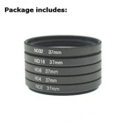 ND Filter Set 37 Mm Neutraldichte Graufilter Aufschraubbar Für Fotografie Mit ND2 ND4 ND8 ND16 ND32