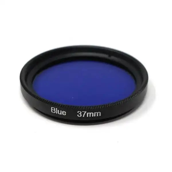 SYSTEM-S Farbfilter Blau 37 mm Gewinde anschraubbar Filter für Fotografie