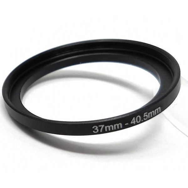 SYSTEM-S Objektiv Adapter 37 mm Gewinde zu 40,55 mm Step Up Ring in Schwarz für Filter