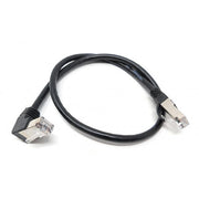 LAN Kabel 0,5 m RJ45 Winkelstecker Netzwerkkabel Schwarz Ideal Für Kompakte Netzwerke