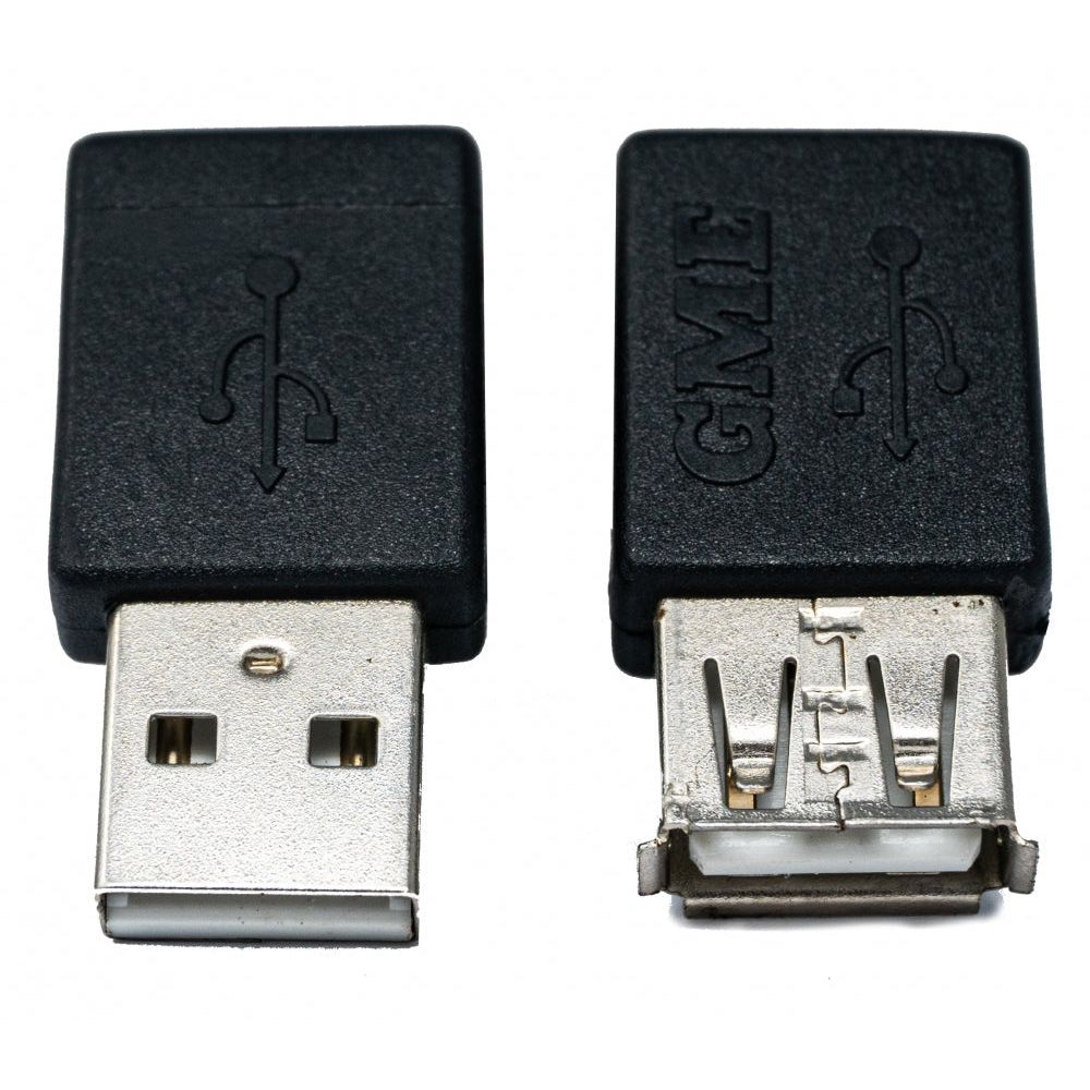 System-S USB 2.0 Adapter Typ A Stecker Zu Buchse Winkel Kabel Kompakte Bauform Schwarz
