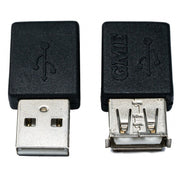 System-S USB 2.0 Adapter Typ A Stecker Zu Buchse Winkel Kabel Kompakte Bauform Schwarz